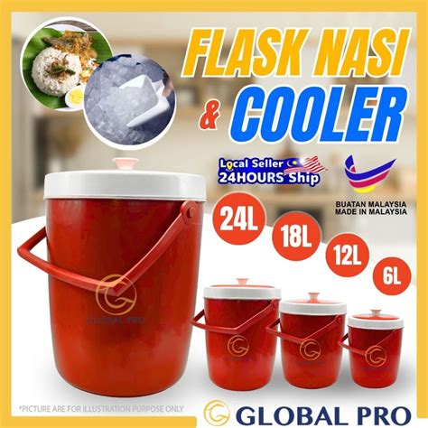 Hot Cold Container L L L L Bekas Nasi Tong Ais Tong Nasi Bekas Flask Nasi Tahan Panas