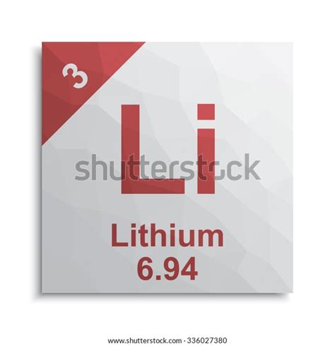 Lithium Element Periodic Table Stock Vector Royalty Free 336027380