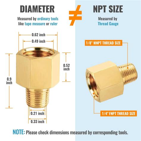 Sungator Brass Pipe Fitting Reducer Adapter Nortelshop