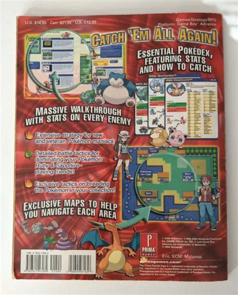 POKEMON FIRE RED And Leaf Green Version Prima Official Game Guide EUR