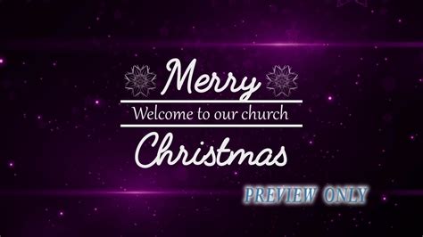 Merry Christmas Welcome To Our Church Background On Vimeo