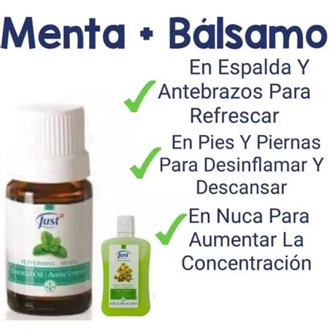 Aceite Esencial De Menta Ml Y B Lsamo Arnica Ml Just Env O Gratis