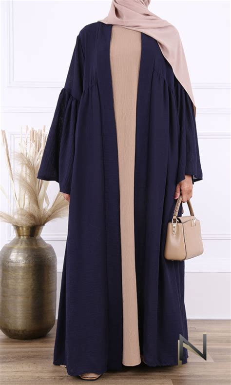 Abaya Kimono Lockere Passform Sehr Weite Lange Rmel Baumwoll Leinen