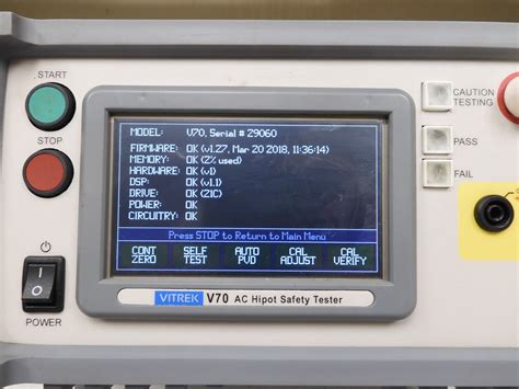 Vitrek Model V70 Ac Hipot Tester 5 Kv Ac Safety Tester With