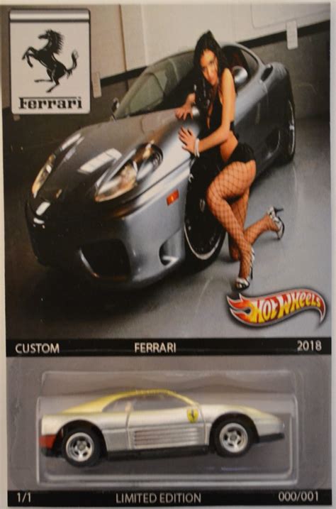 Hot Wheels Ferrari TB Gold Silver Custom Made With Real Rider Rubber Wheels Limited