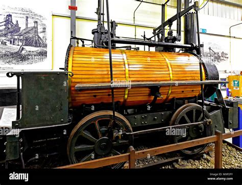 Stephenson Railway Museum Killingworth Billy Vintage Steam Engine Stock