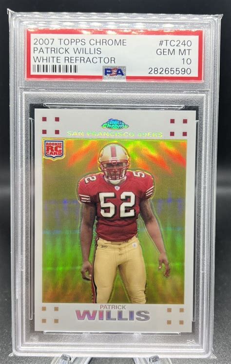 Patrick Willis 2007 Topps Chrome TC240 White Refractor 869 Price