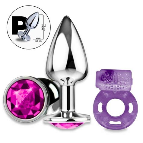 Kit Plug Anal Tamanho P Dilatador Anal Anel Peniano Retardante Vibração