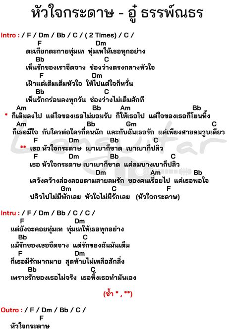 คอร์ดเพลง หัวใจมักง่าย แช่ม แช่มรัมย์ คอร์ดเพลงง่ายๆ Artofit