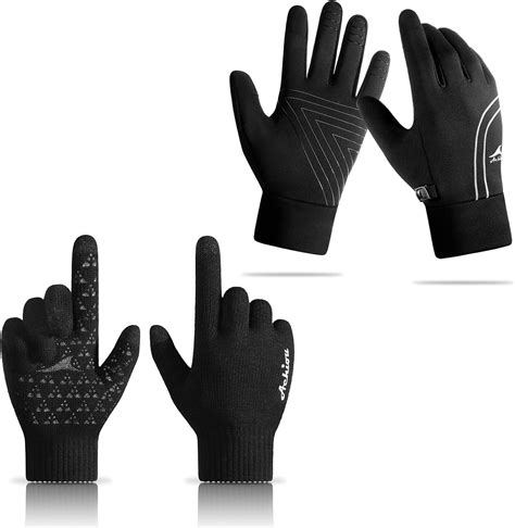 Amazon Achiou Winter Knit Gloves Touchscreen Winter Running Gloves