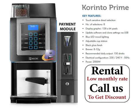 Evoca Necta Korinto Prime Es 2 Table Top Coffee Machine