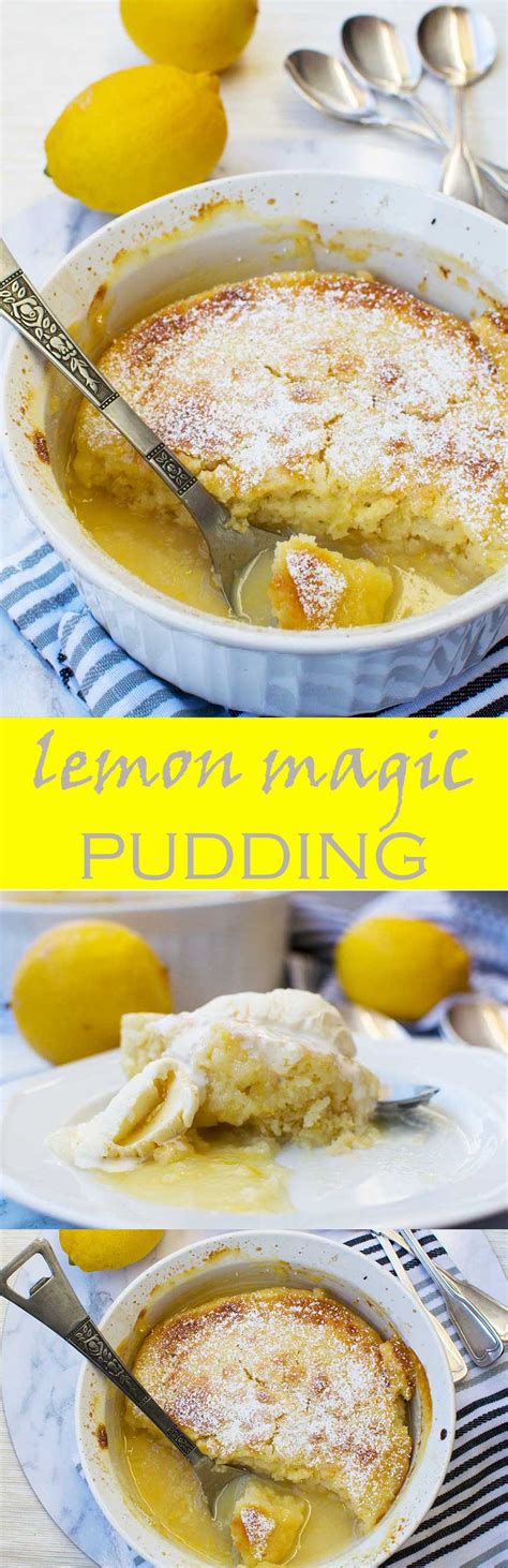 Easy Magic Lemon Pudding 5 Ingredients No Eggs Scrummy Lane