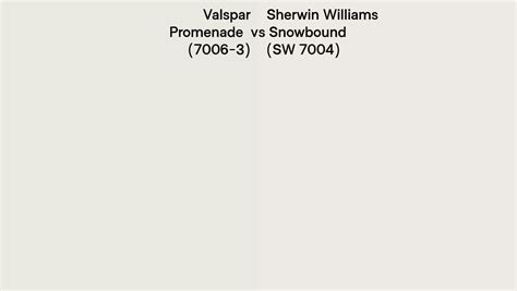 Valspar Promenade 7006 3 Vs Sherwin Williams Snowbound Sw 7004 Side