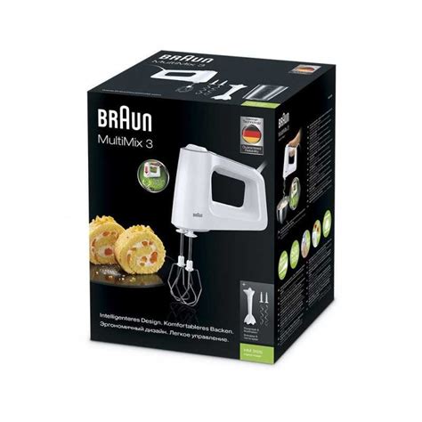 Braun Multimix 3 Hand Mixer 500 Watt White Hm3105