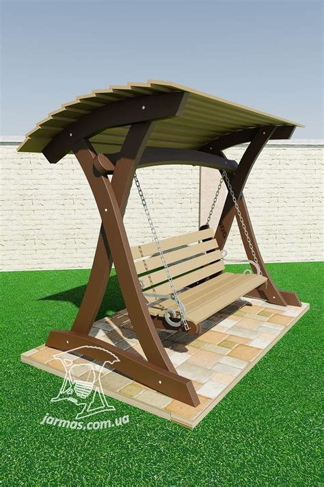Качели | Garden swing, Backyard, Picnic table