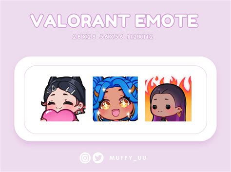 Emote Pack Valorant Clove Neon Reyna For Twitch Discord Youtube Etsy