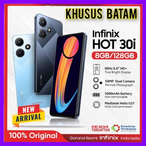 Jual INFINIX HOT 30i RAM 8GB 128GB HANDPHONE ANDROID GARANSI RESMI KHUSUS BATAM Shopee Indonesia