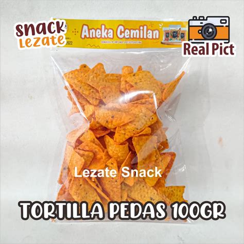 Jual Tortila Chips Pedas 100gr Murah Gurih Renyah Tortilla Chips Kiloan Tortila Chip Snack