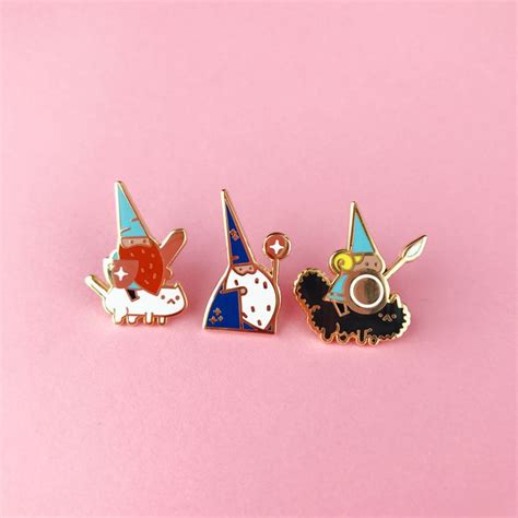 Gnome Wizard Enamel Pin Oktotally The Pink Samurai Enamel Pins