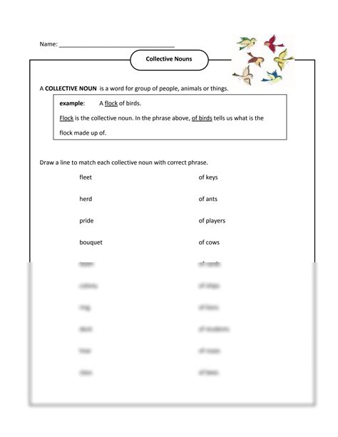 Solution English Collective Nouns Sheet 2 Studypool