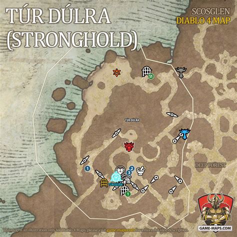 Túr Dúlra (Stronghold) Map for Diablo 4