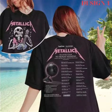 Tour Metallica Seasons T Shirt World Metal Music Concert