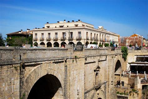 Parador in Ronda, Spain stock image. Image of bridge - 102962295