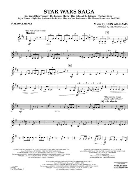 Star Wars Sheet Music Clarinet