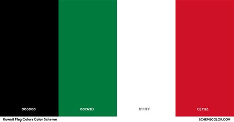 Kuwait Flag Colors - Flags - SchemeColor.com