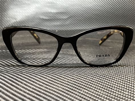 Prada Pr Wv Ab O Black Cat Eye Mm Women S Eyeglasses Ebay