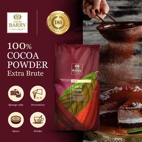 Cacao Barry 100 Pure Cocoa Powder 1kg Extra Brute Chocolate Drinks