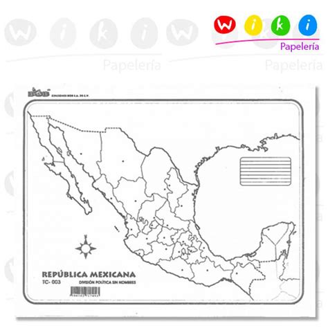 Mapa Republica Mexicana Media Cartulina C Div S Nom Papeleria Wiki