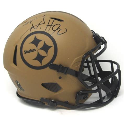 Pittsburgh Steelers Tj Watt Autographed Riddell Salute To Service