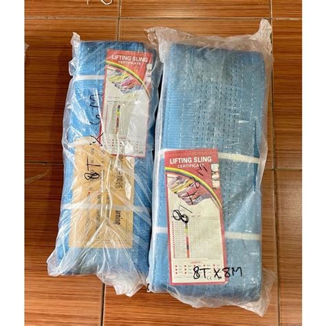 Jual Webbing Sling 8 Ton 8 Meter Tali Angkat 8t X 8mtr Belt 8000kg 8ton