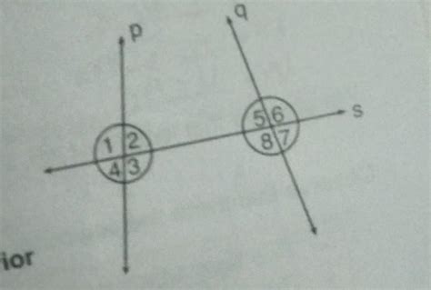 De In The Given Figure Lines P And Q Are Intersectedby A Transversal S