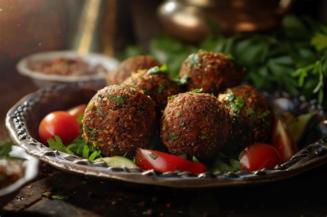 Falafel Islamic Arabic Food Premium Ai Generated Image
