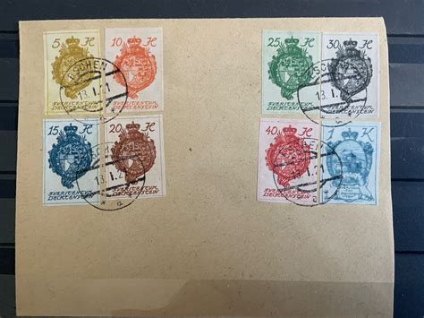 Briefmarken Liechtenstein 1920 WAPPENMUSTER Kaufen Auf Ricardo