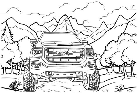 GMC Coloring Pages - Coloring Pages For Kids And Adults | Coloring ...