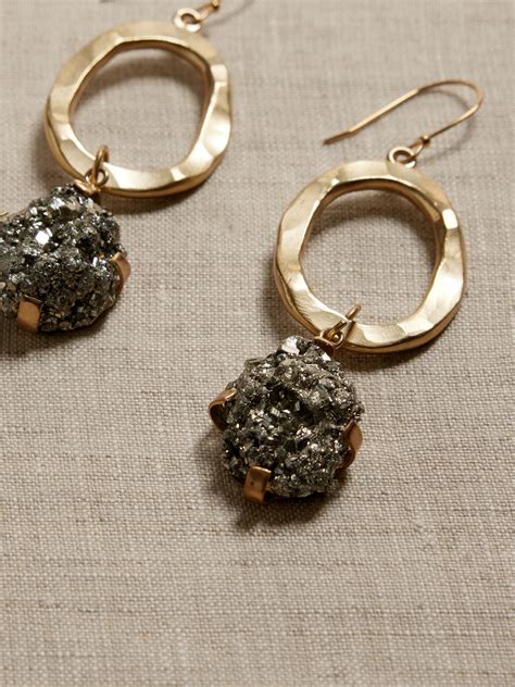 Sabara Pyrite Earrings Aureus Argent Banana Republic