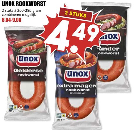 Unox Rookworst Aanbieding Bij Mcd Supermarkt