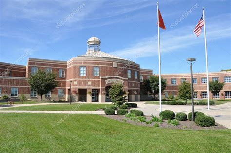 Modern American high school — Stock Photo © cfarmer #2371625