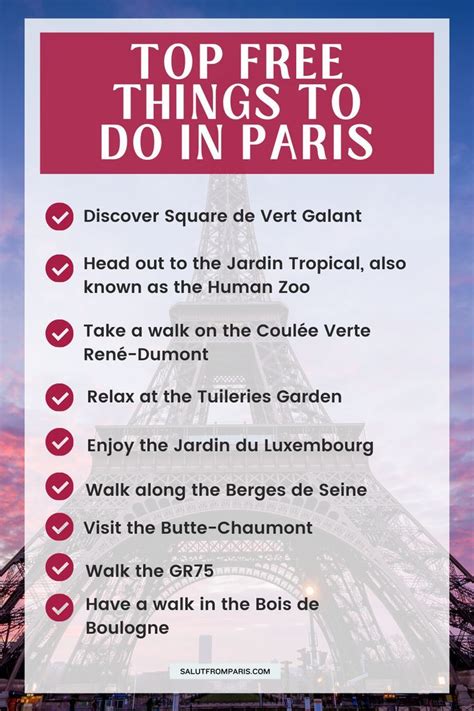 Free Fun Things To Do In Paris Salut From Paris In Free