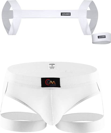 KAFANYA Sexy Mens Underwear Straps Bondage Costume Thongs Harness Set Mens Elastic Lingerie Body