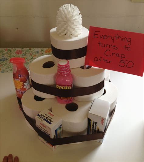 Funny 50th Birthday Gifts For Her Toilet Paper Cake Fun Gag Gift For