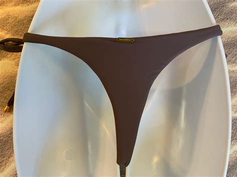 Serenibikini String Thong Bikini Bottoms In Solid Purplish Gray P As Xs Thru Xl Etsy