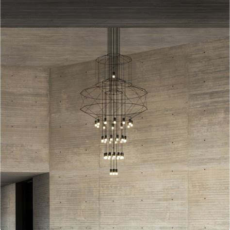 L Mpara Colgante De Interior Wireflow Chandelier De Vibia In