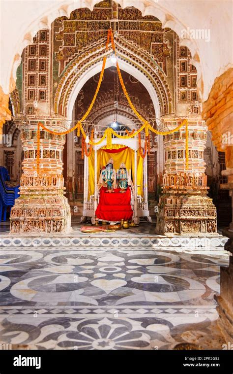 Radha Krishna Idole Im Lalji Tempel Im Kalna Rajbari Komplex