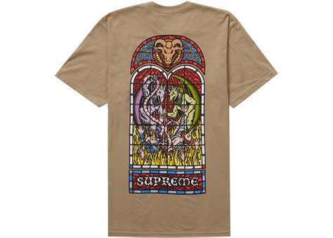Supreme Worship Tee Khaki Mens Fw23 Us