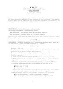 Mathématiques III 2000 Classe Prepa HEC ECE ESSEC à lire en Document