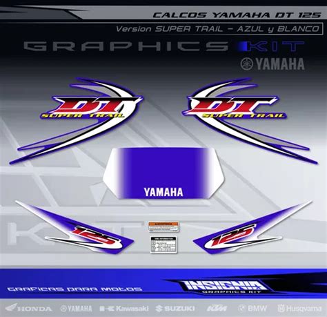 Calcos Yamaha Dt 125 Super Trail Insignia Calcos